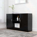VIDAXL Buffet Noir 120x30,5x70 cm Bois d'ingenierie