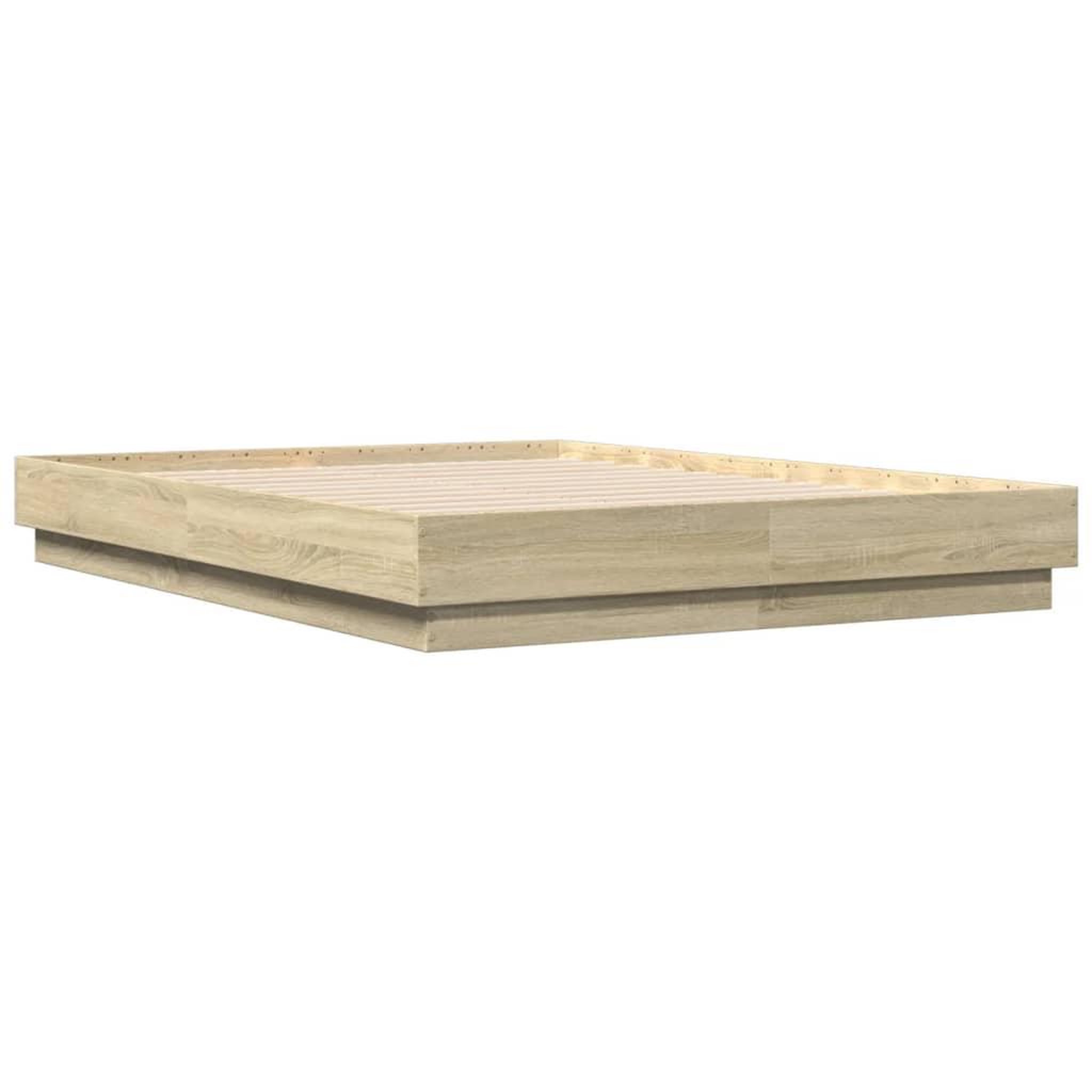 Voir la diapositive 3 : VIDAXL Cadre de lit avec LED sans matelas chene sonoma 120x190 cm