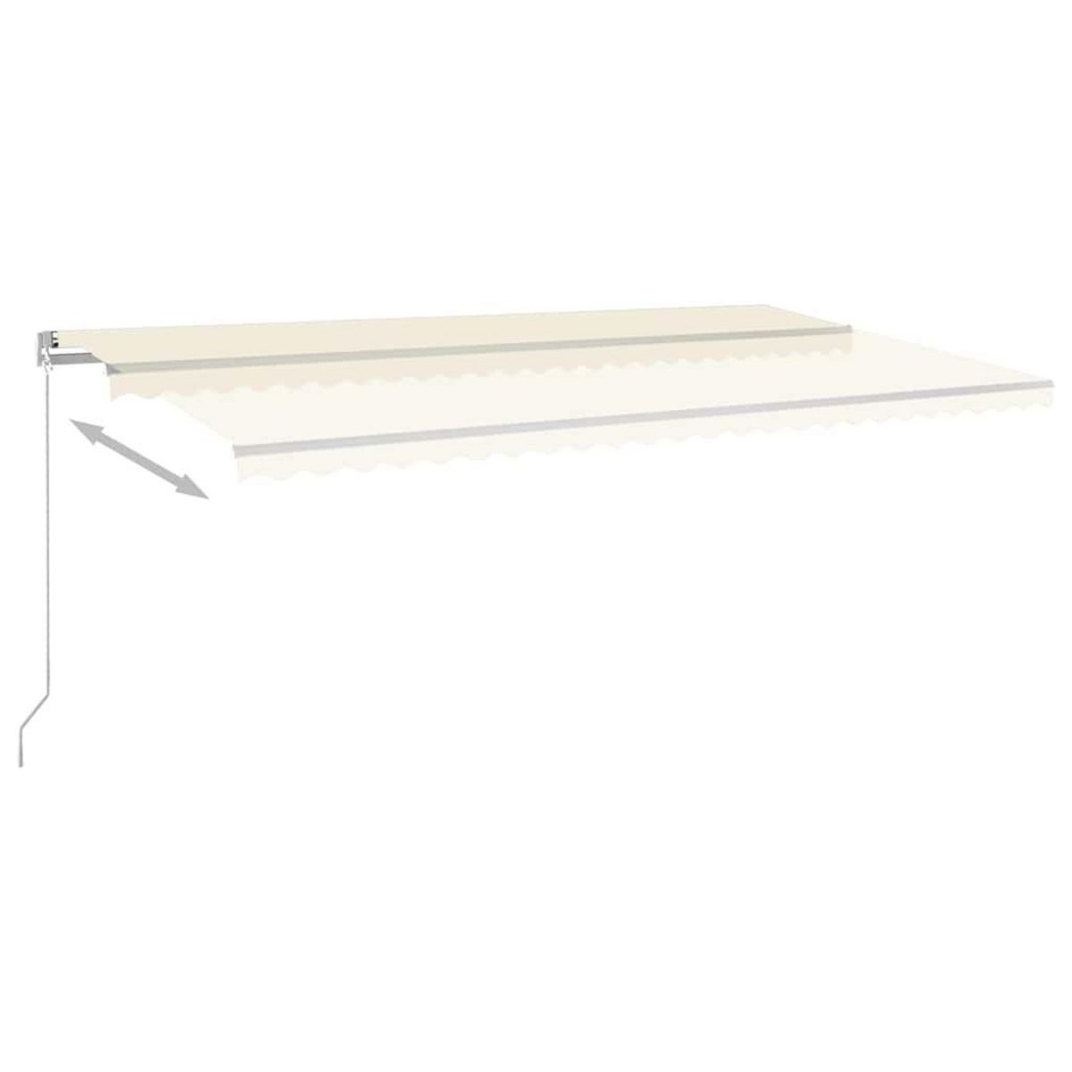 VIDAXL Auvent automatique capteur de vent/LED 6x3 m Creme