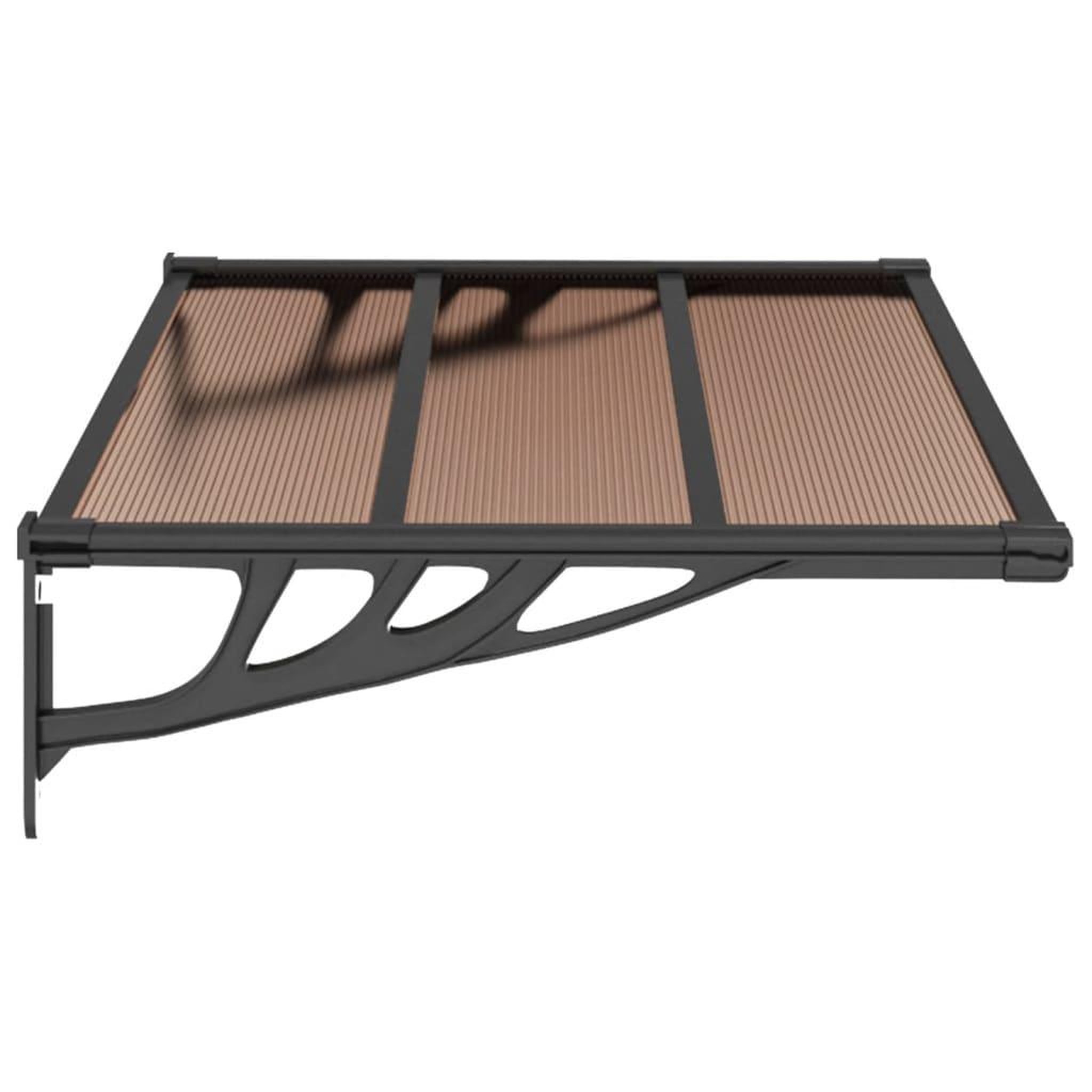 Voir la diapositive 4 : VIDAXL Auvent de porte Noir 122x90 cm Polycarbonate