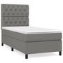 Voir la diapositive 2 : VIDAXL Sommier a lattes de lit avec matelas Gris fonce 80x200 cm Tissu