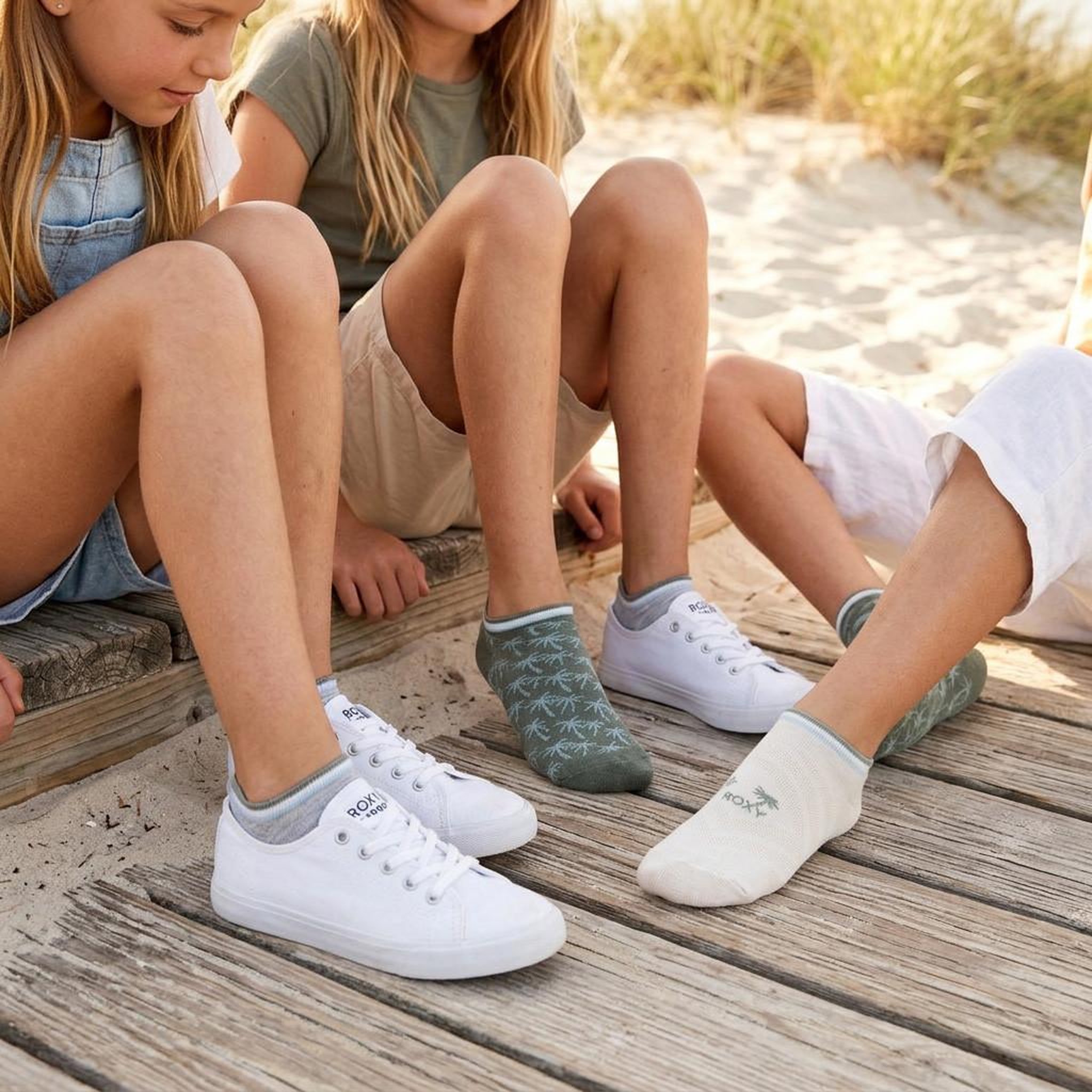 Voir la diapositive 3 : ROXY Roxy chaussettes fille sneaker pack 6 (lot) - coton respirant