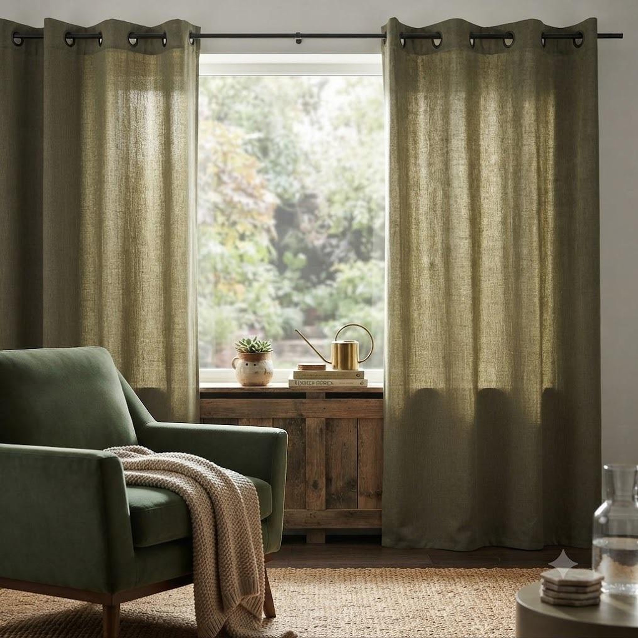 Voir la diapositive 2 : Eden Un rideau tamisant bea chiné design et moderne