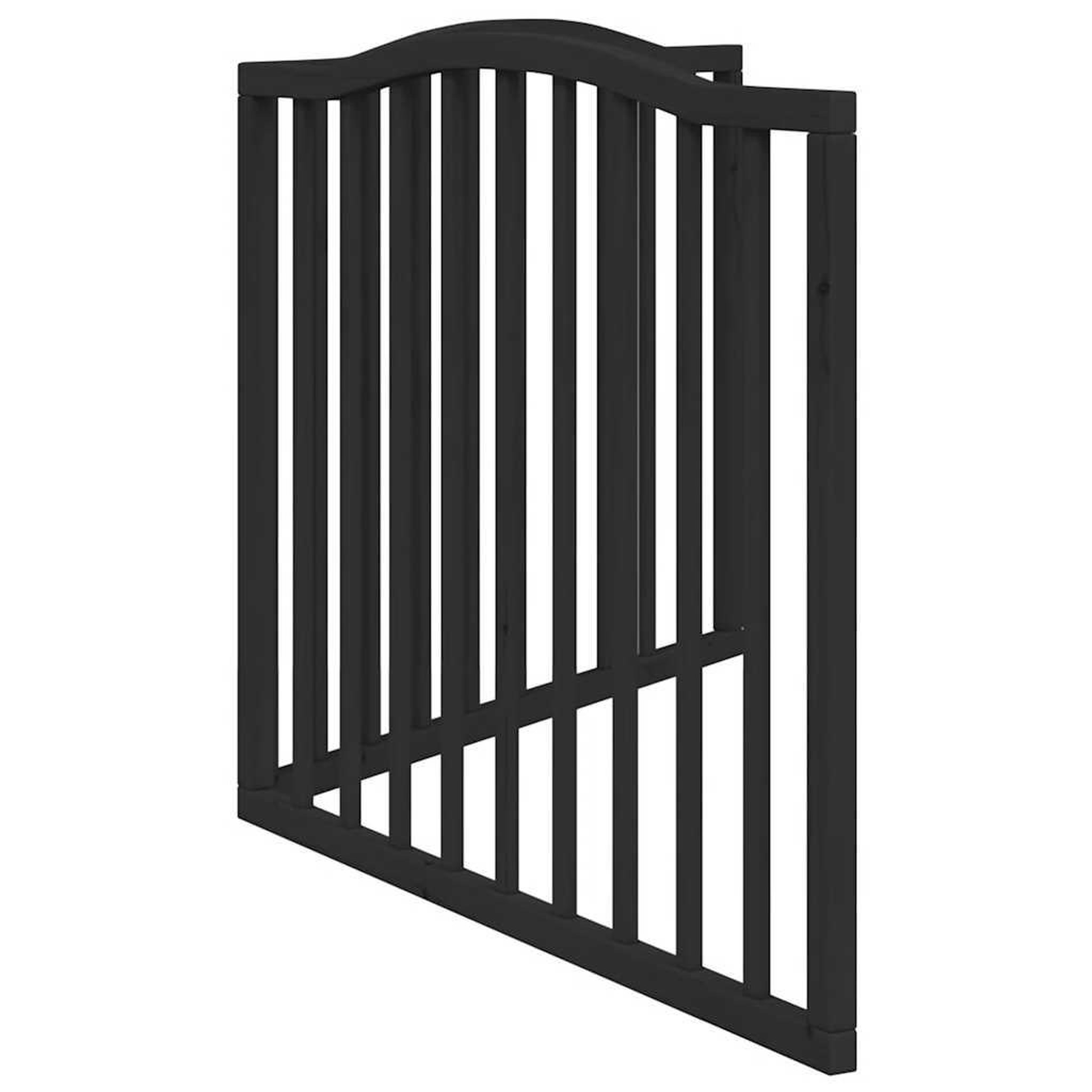 Voir la diapositive 4 : VIDAXL Barriere pour chien pliable 2 panneaux noir bois de peuplier