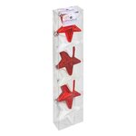 ATMOSPHERA Sujet de Noël 6 Pièces  Christmas Country  6cm Rouge & Blanc