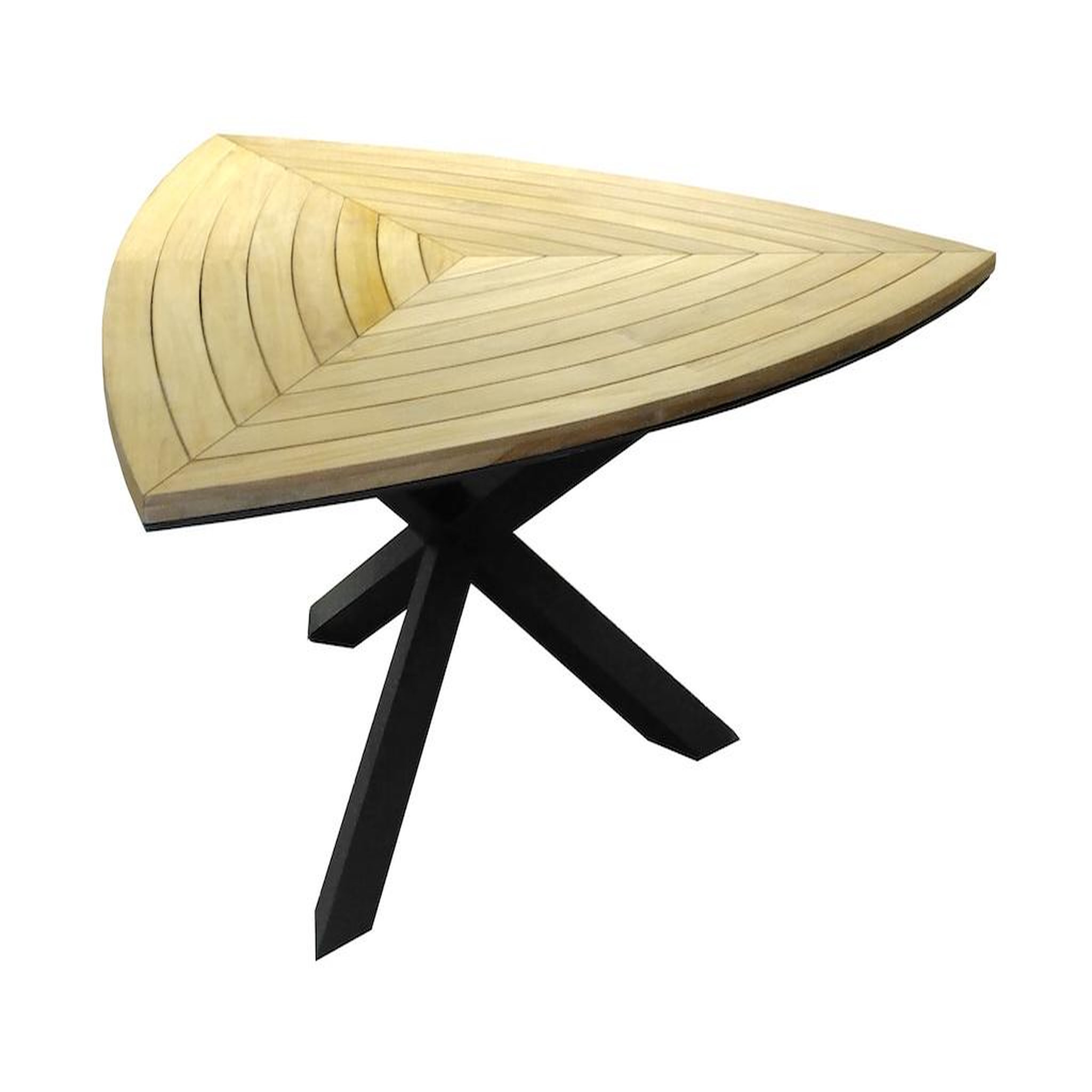 Proloisirs Table fixe - FERRONE - Aluminium graphite - Teck FSC 100% - 170 cm