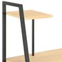Voir la diapositive 5 : VIDAXL Bureau avec etagere Noir et chene 102x50x117 cm
