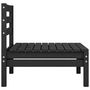 Voir la diapositive 5 : VIDAXL Salon de jardin 4 pcs Noir Bois de pin massif
