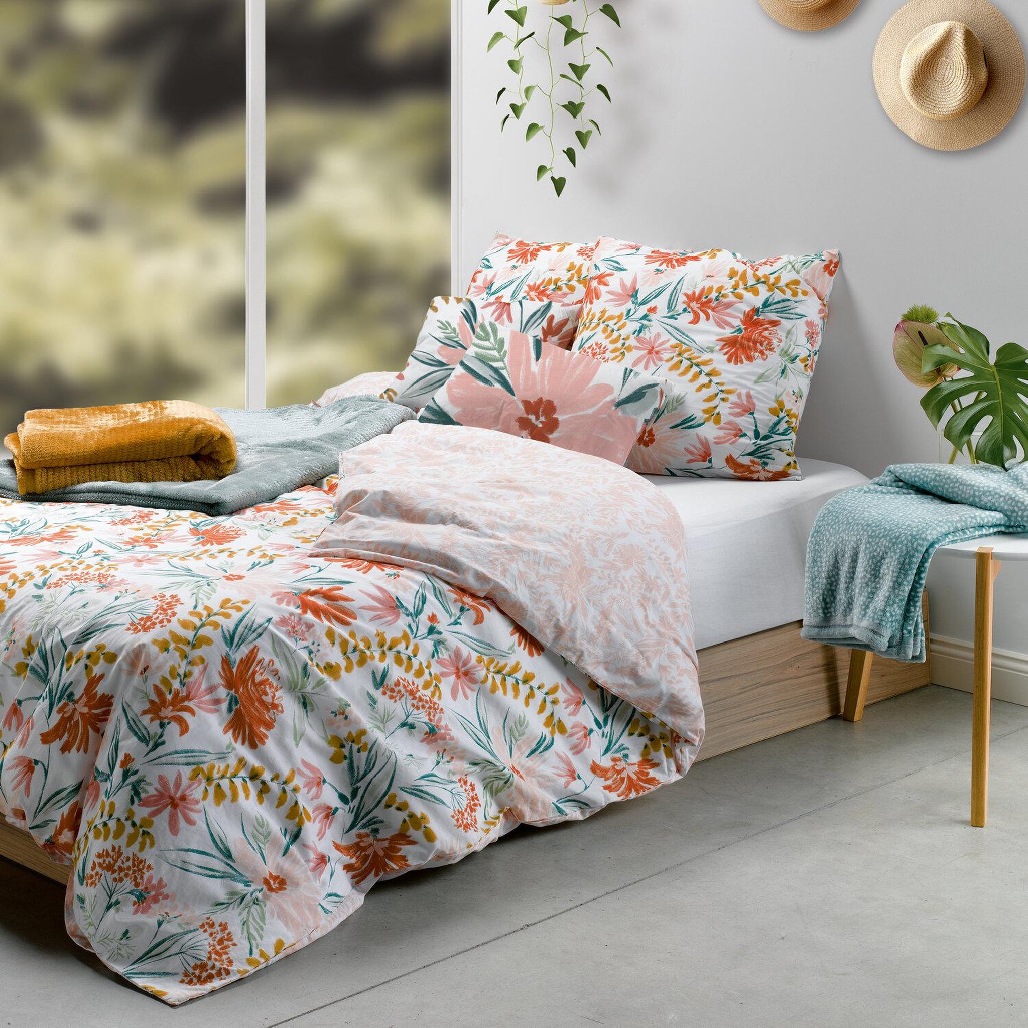 Les Ateliers du Linge Parure housse de couette 100% coton 57fils marna. Coloris disponibles : Rose