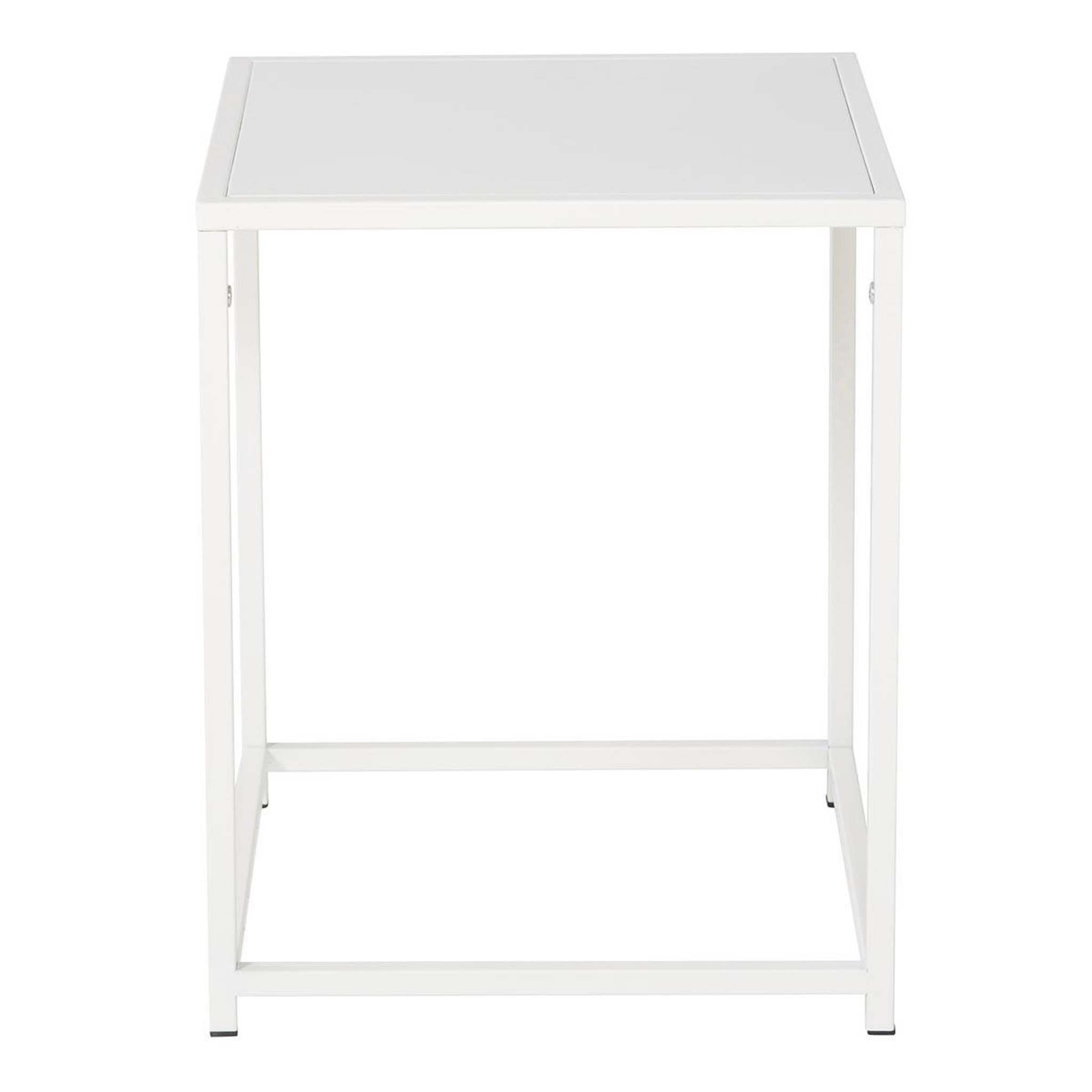 Paris Prix Table d'appoint en métal  staal  45cm blanc