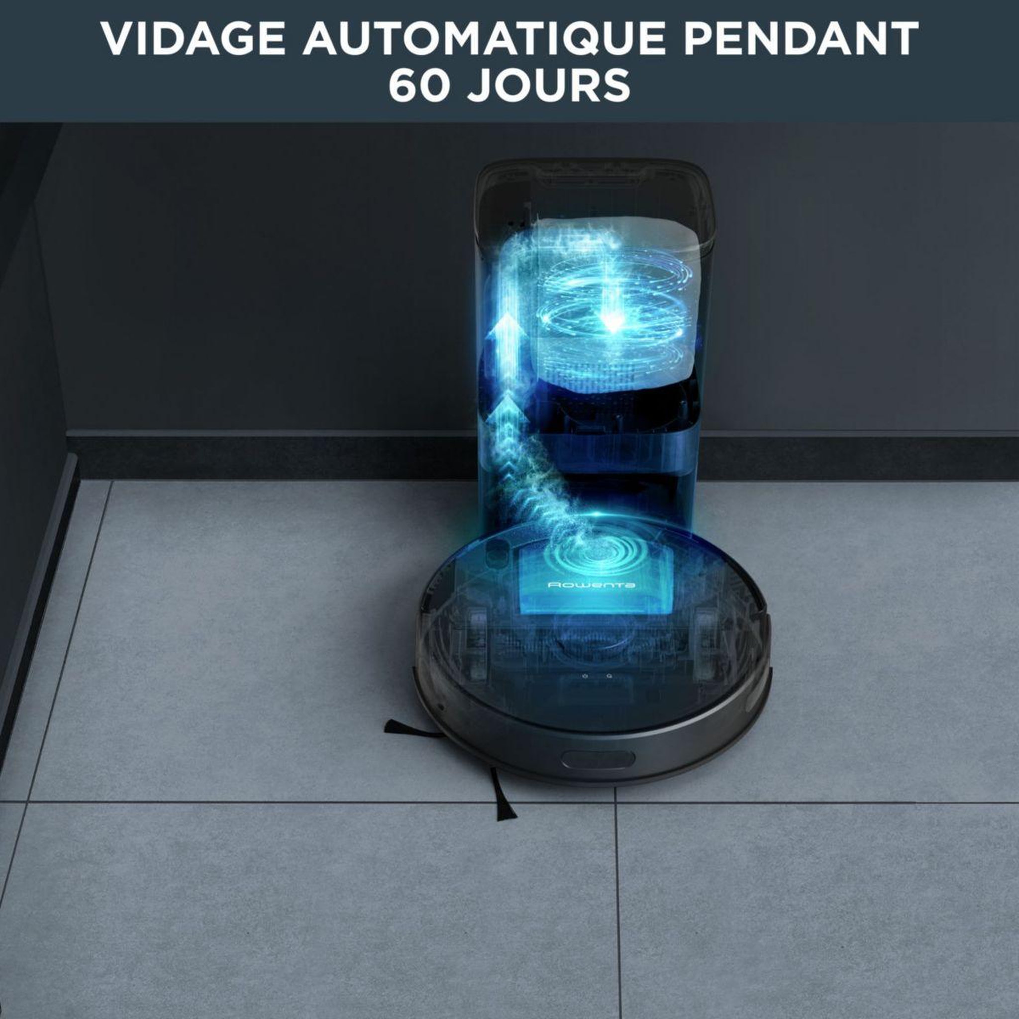 Voir la diapositive 3 : ROWENTA Aspirateur robot X Plorer serie 75s+ station RR8595WH