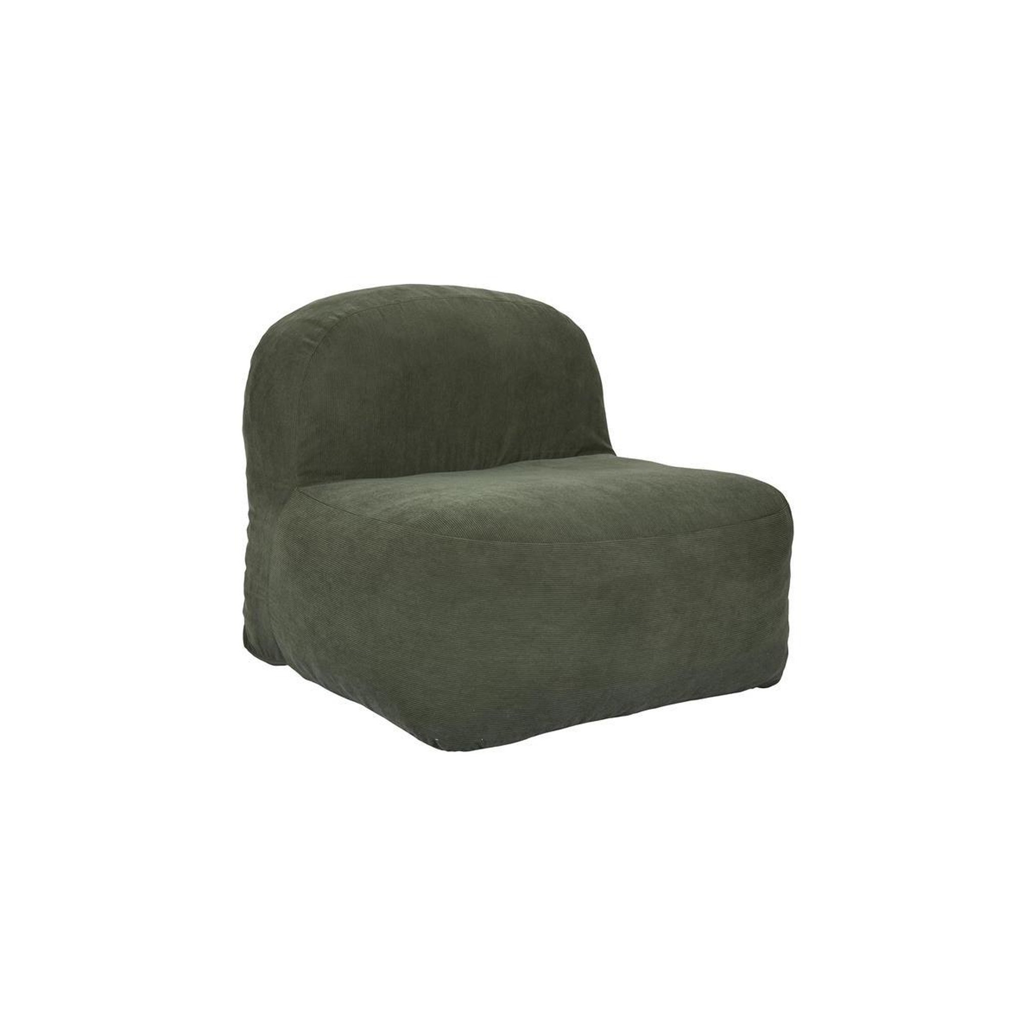 The Home Deco Factory Fauteuil compressé côtelé  jules  85cm vert