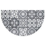 Paris Prix Tapis d'Entrée Demi-Lune  Lisbonne  45x75cm Gris