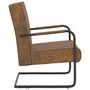 Voir la diapositive 3 : VIDAXL Chaise cantilever Marron Tissu