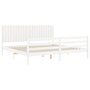 Voir la diapositive 3 : VIDAXL Cadre de lit sans matelas blanc 200x200 cm bois massif