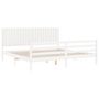 Voir la diapositive 3 : VIDAXL Cadre de lit sans matelas blanc 200x200 cm bois massif