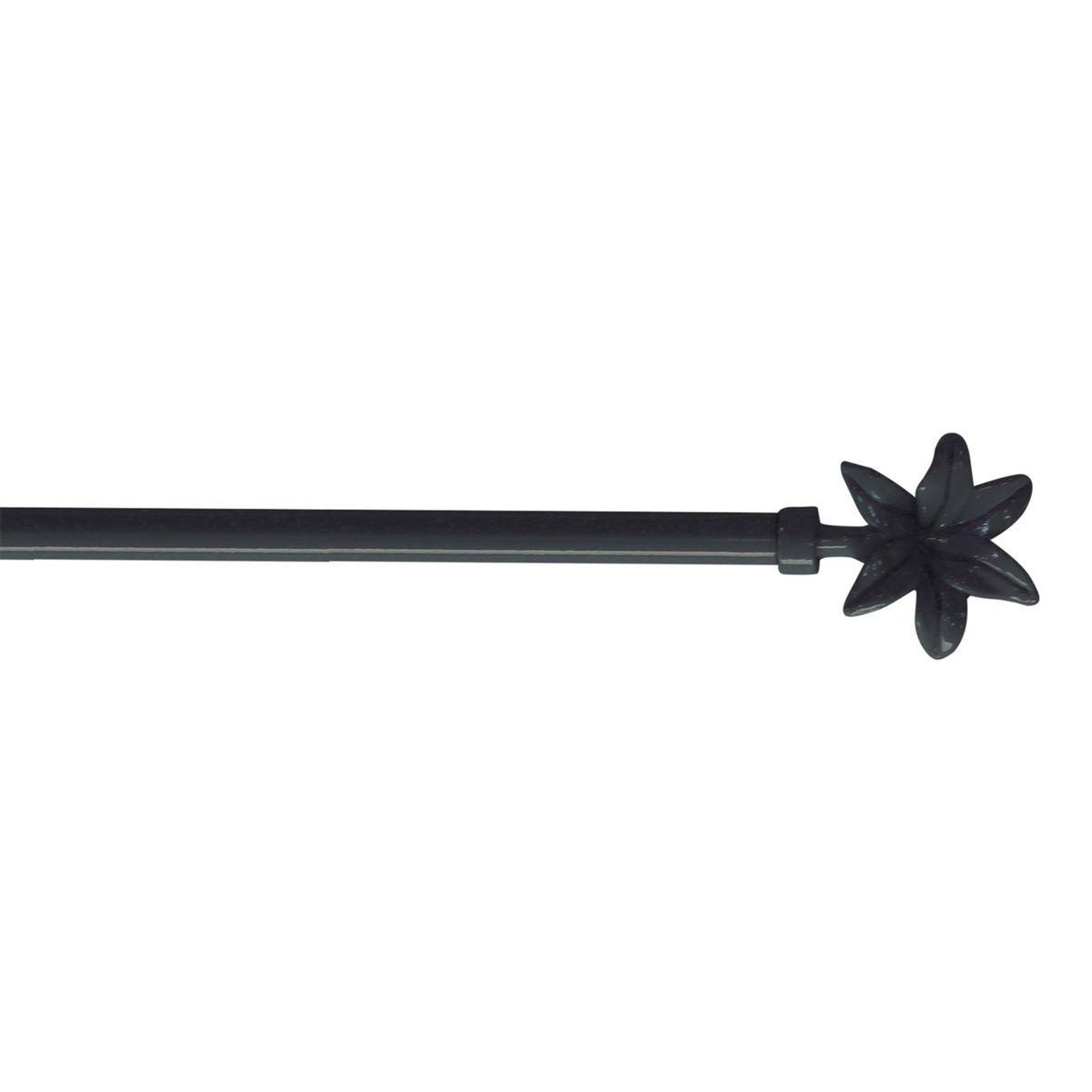 Douceur d'Intérieur Tringle déco extensible  fleurella  40-60cm anthracite