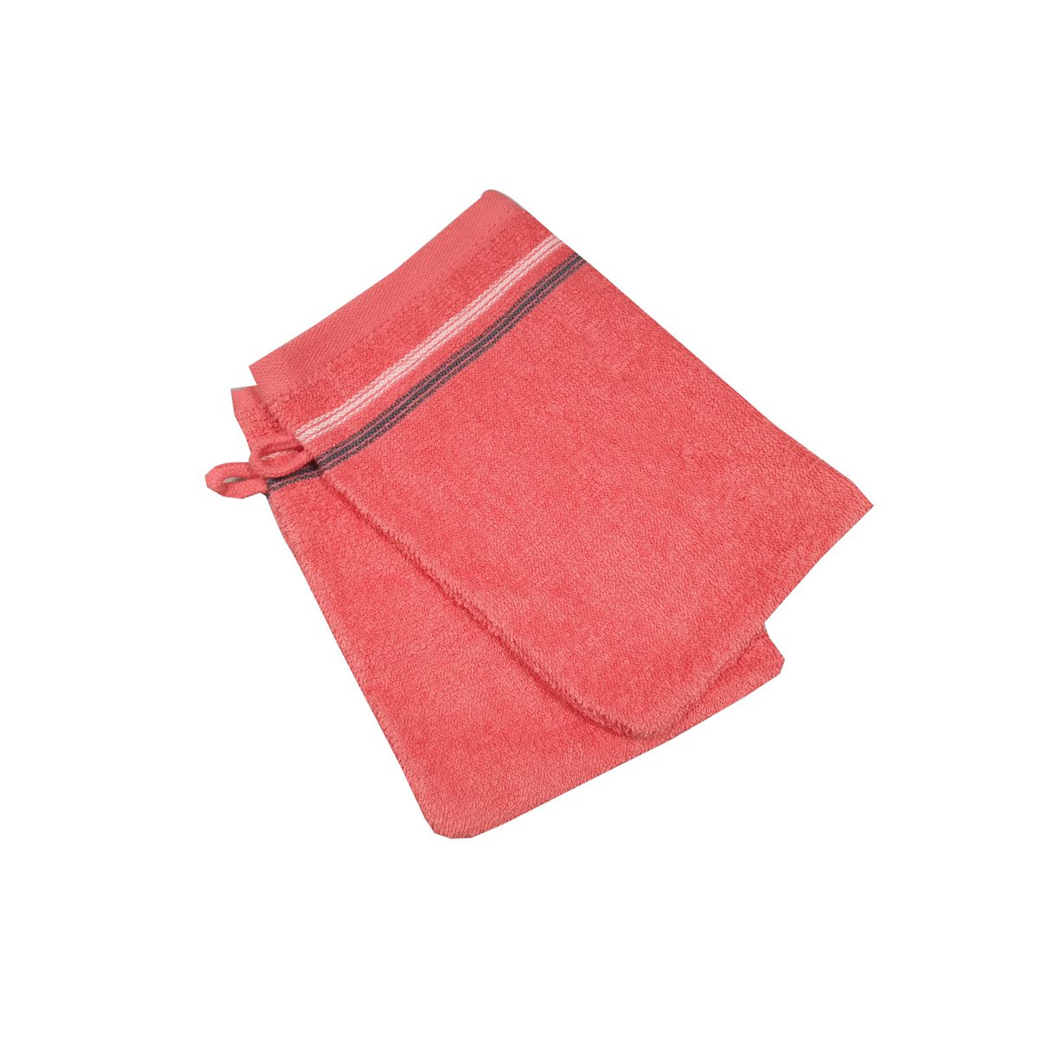 Voir la diapositive 1 : ACTUEL Lot de 2 gants de toilette unis en coton 360 g/M² FANCY