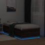Voir la diapositive 4 : VIDAXL Cadre de lit avec LED sans matelas chene marron 75x190 cm