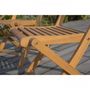 Voir la diapositive 4 : MARKET24 Lot de 2 chaises de jardin pliantes en Acacia FSC - 57 x 46,5 x 90 cm
