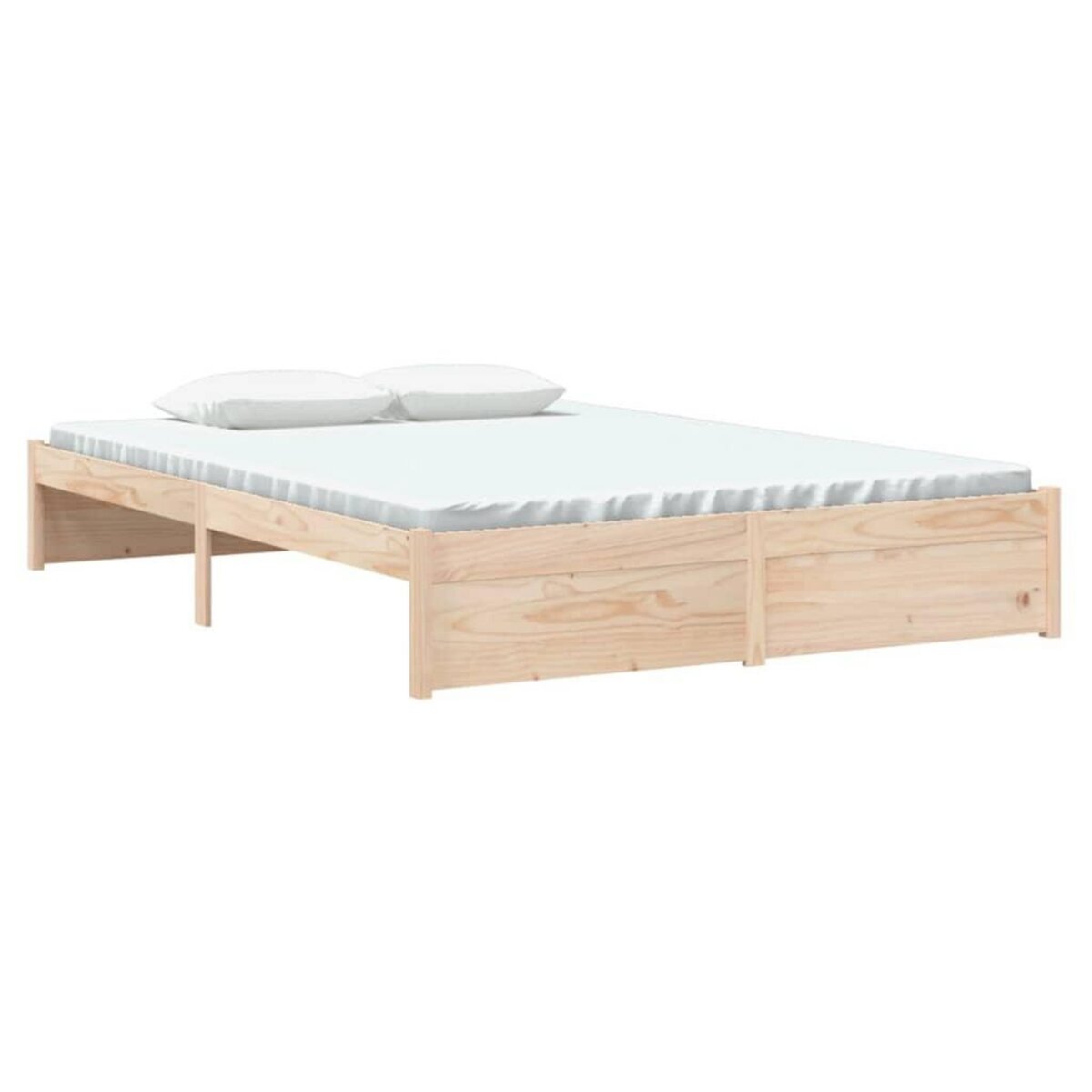 VIDAXL Cadre de lit sans matelas bois massif 140x190 cm