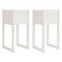 Voir la diapositive 2 : VIDAXL Jardinieres 2 pcs Blanc 40x40x81 cm Bois massif de pin