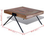 Voir la diapositive 6 : VIDAXL Table basse avec pieds en V Bois de teck recycle