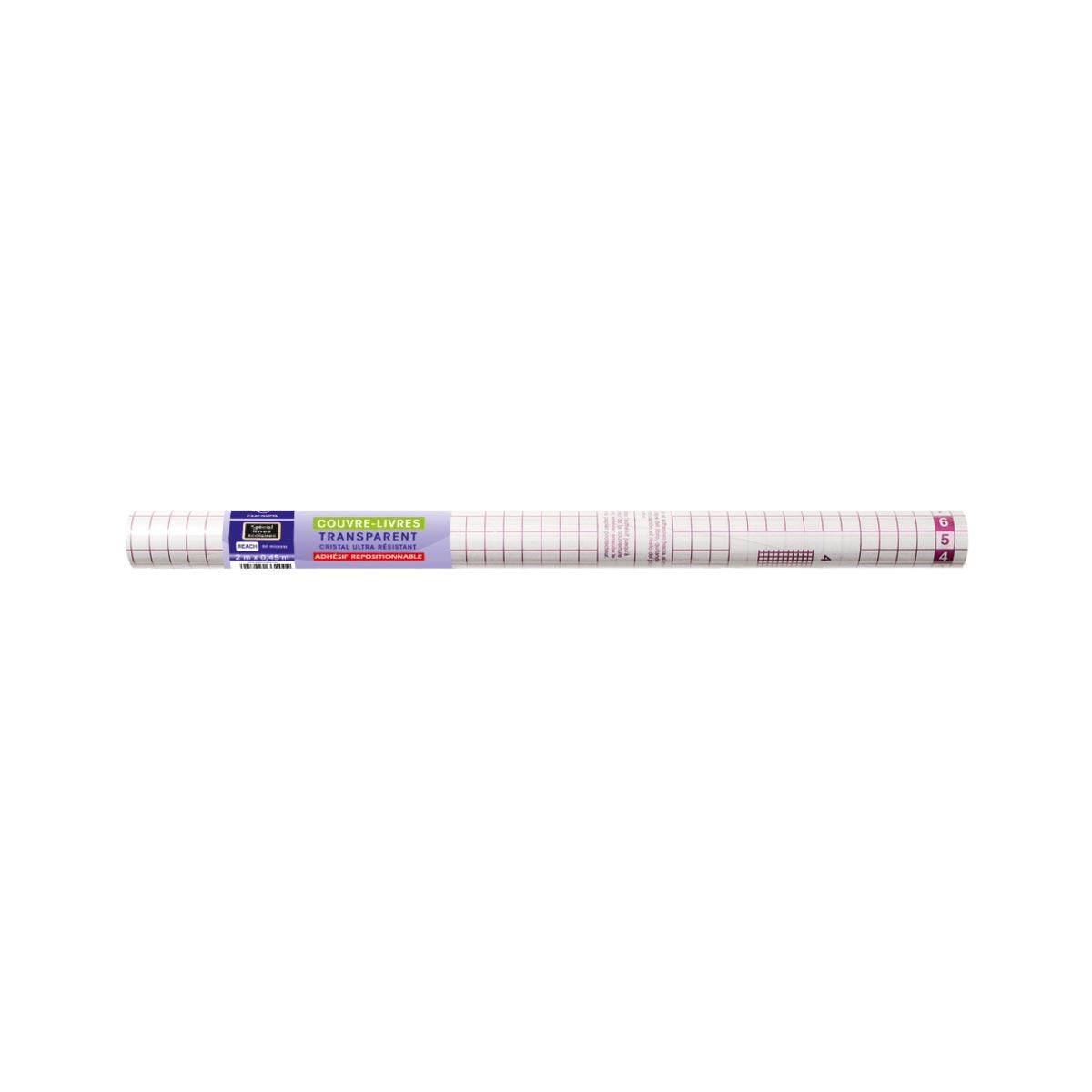 EXACOMPTA Rouleau couvre-livre 0,45x2m transparent