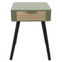 Voir la diapositive 2 : Paris Prix Table de Chevet 1 Tiroir  Bois  48cm Vert Kaki