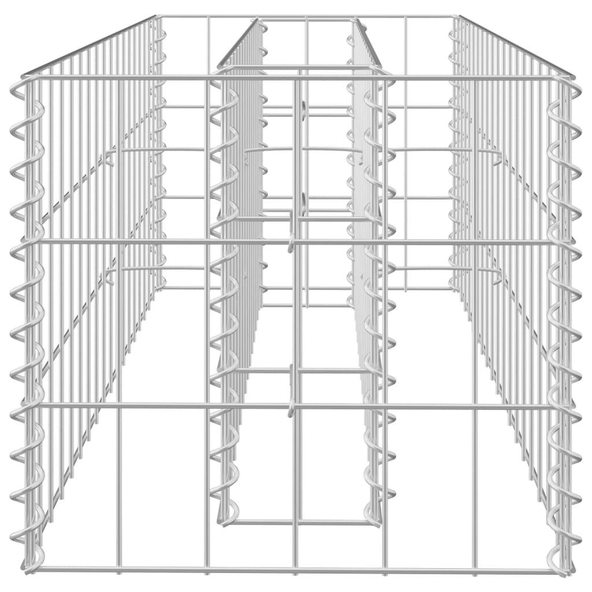 Voir la diapositive 5 : VIDAXL Lit sureleve a gabion Acier galvanise 90x30x30 cm