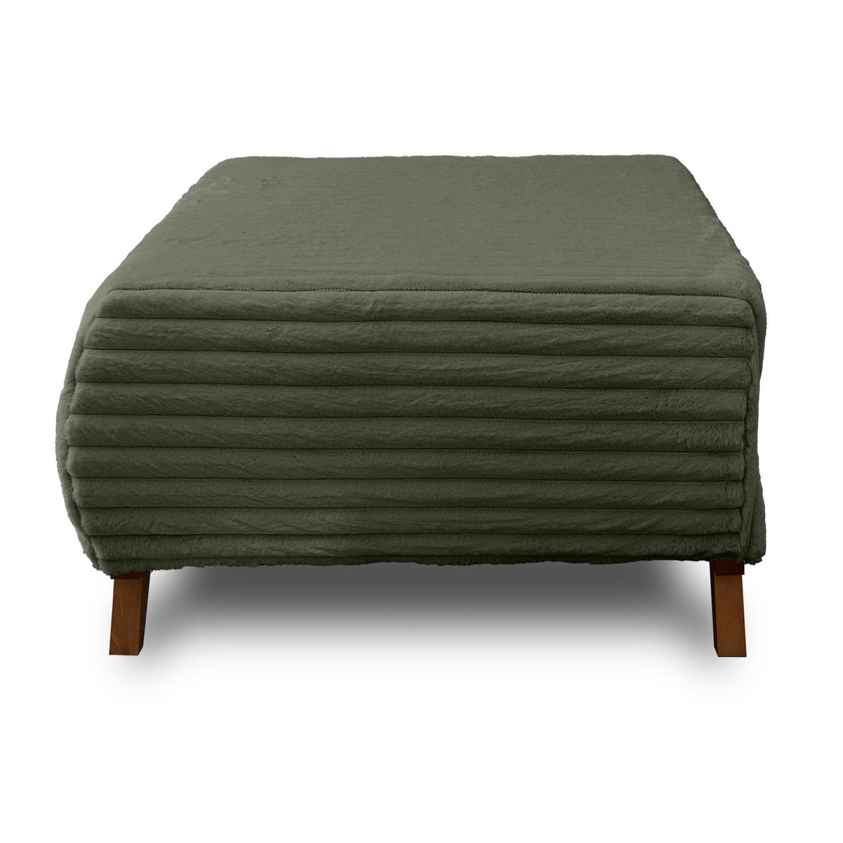 BEST MOBILIER Cristal - pouf modulable - 95 cm - en fausse fourrure côtelée