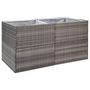 Voir la diapositive 2 : VIDAXL Jardiniere Gris 157x80x80 cm Resine tressee