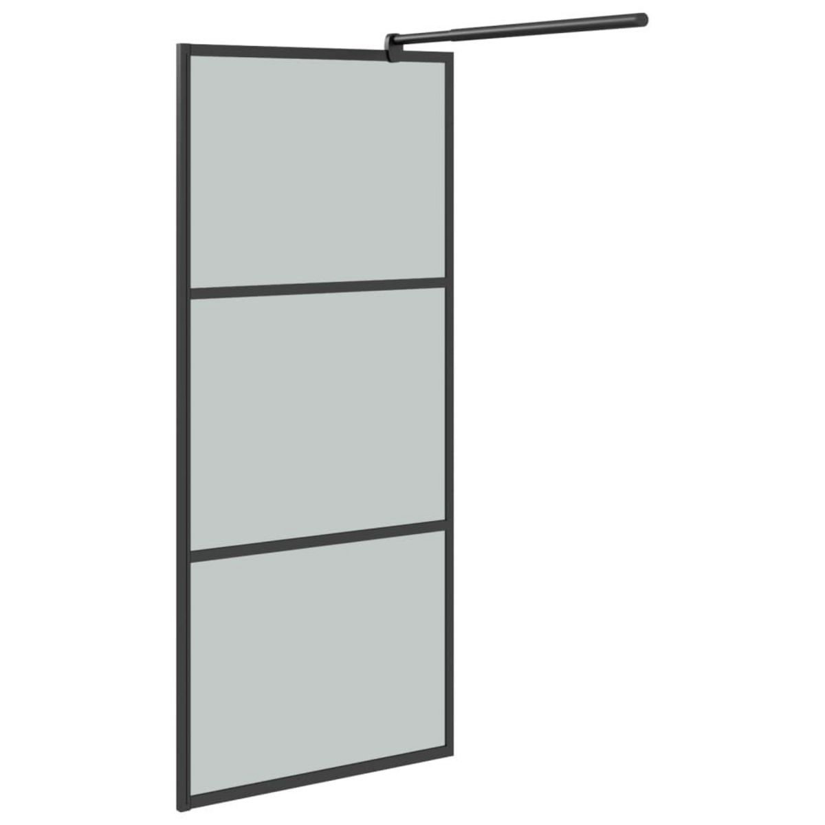 VIDAXL Paroi de douche 80x195 cm Verre ESG fonce Noir