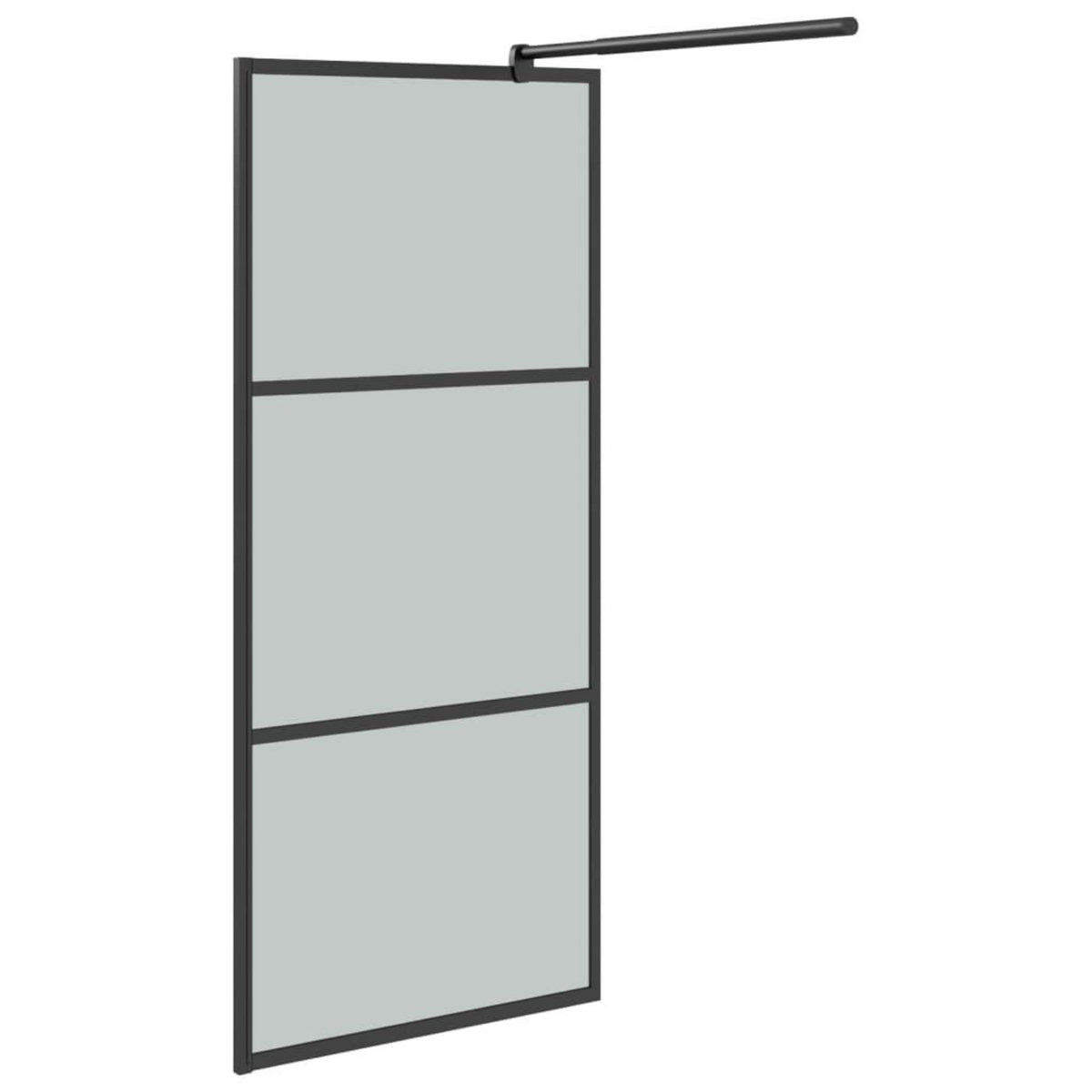 VIDAXL Paroi de douche 80x195 cm Verre ESG fonce Noir