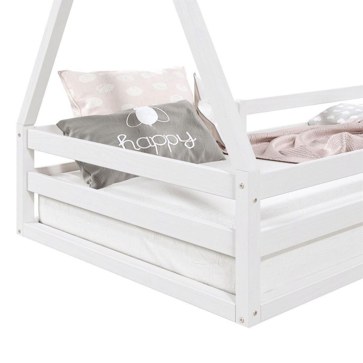 IDIMEX Lit cabane SILA 90 x 190 cm, en pin massif