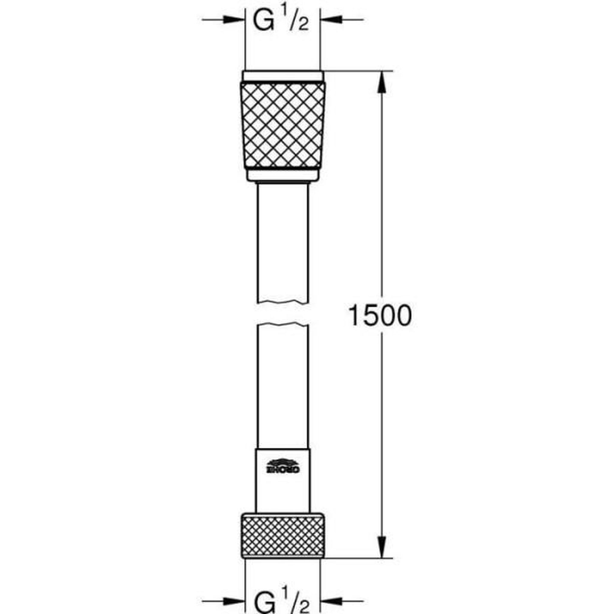 Voir la diapositive 2 : Grohe Flexible de douche - grohe vitalioflex 28743002 - 1,5m - anti-pliures et torsion - connexion universelle - surface lisse - chrom