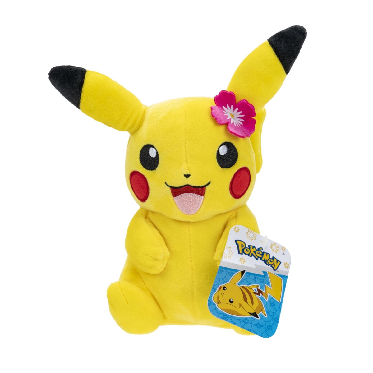 BANDAI Peluche Pok?�mon Pikachu 20 cm fleurs pas cher - Auchan.fr