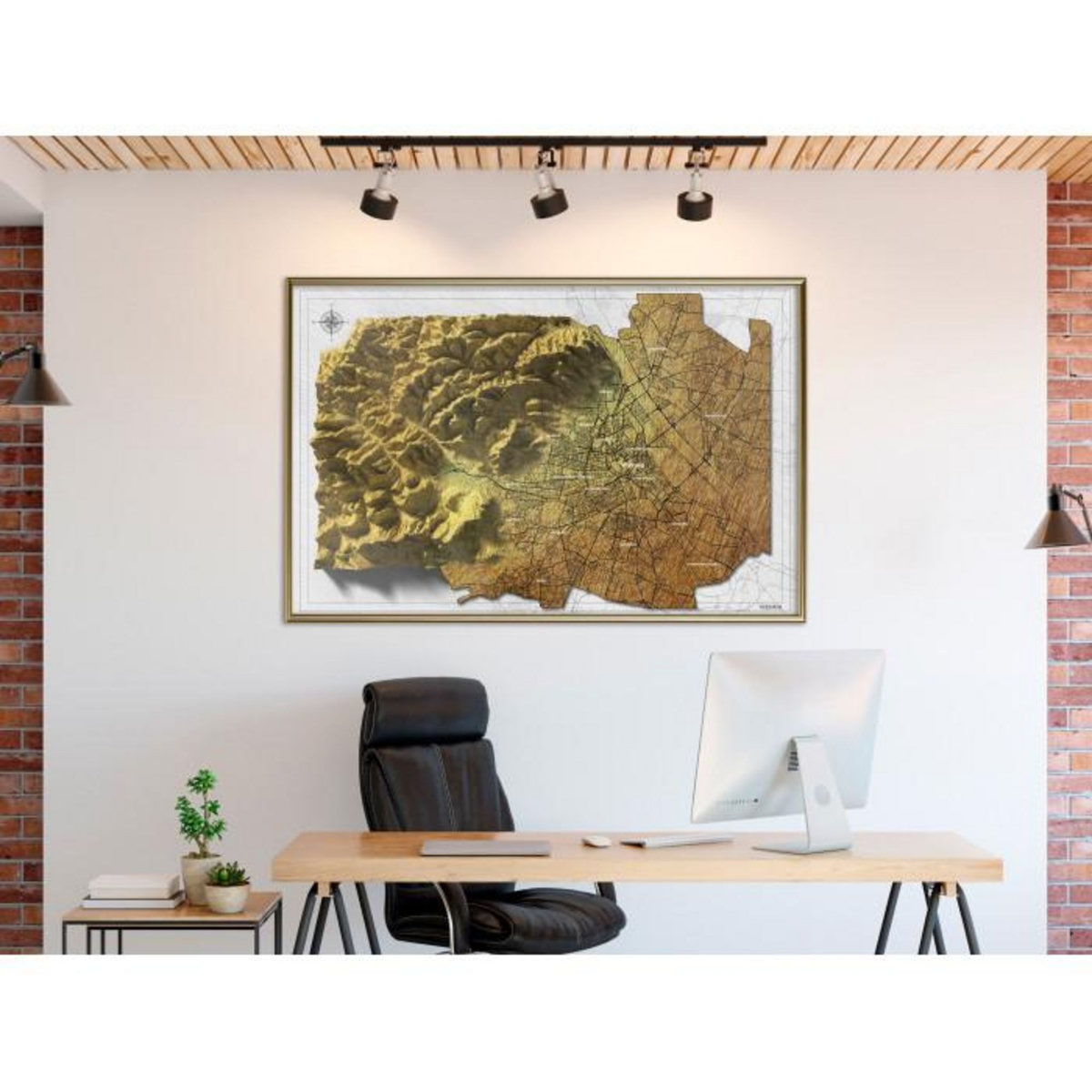 Paris Prix Affiche Murale Encadrée  Raised Relief Map Vienna