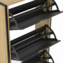 Voir la diapositive 6 : ID MARKET Meuble à chaussures 18 paires BOSTON 3 portes design industriel