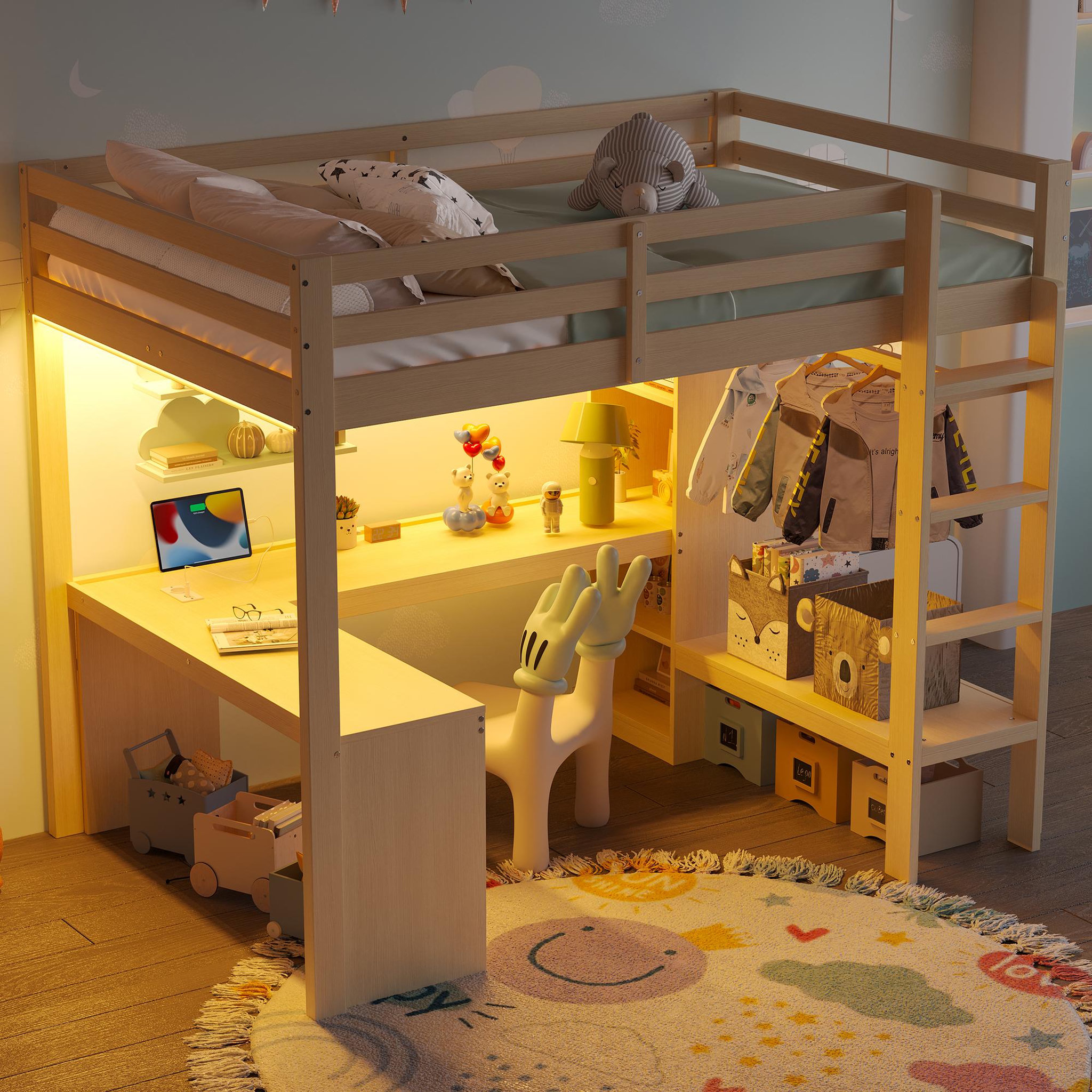 Voir la diapositive 5 : MERAX Lit mezzanine enfant