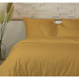 Voir la diapositive 3 : Home collection Parure housse de couette 100%percale de coton 80 fils/cm2-percale moutarde