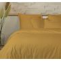 Voir la diapositive 3 : Home collection Parure housse de couette 100%percale de coton 80 fils/cm2-percale moutarde