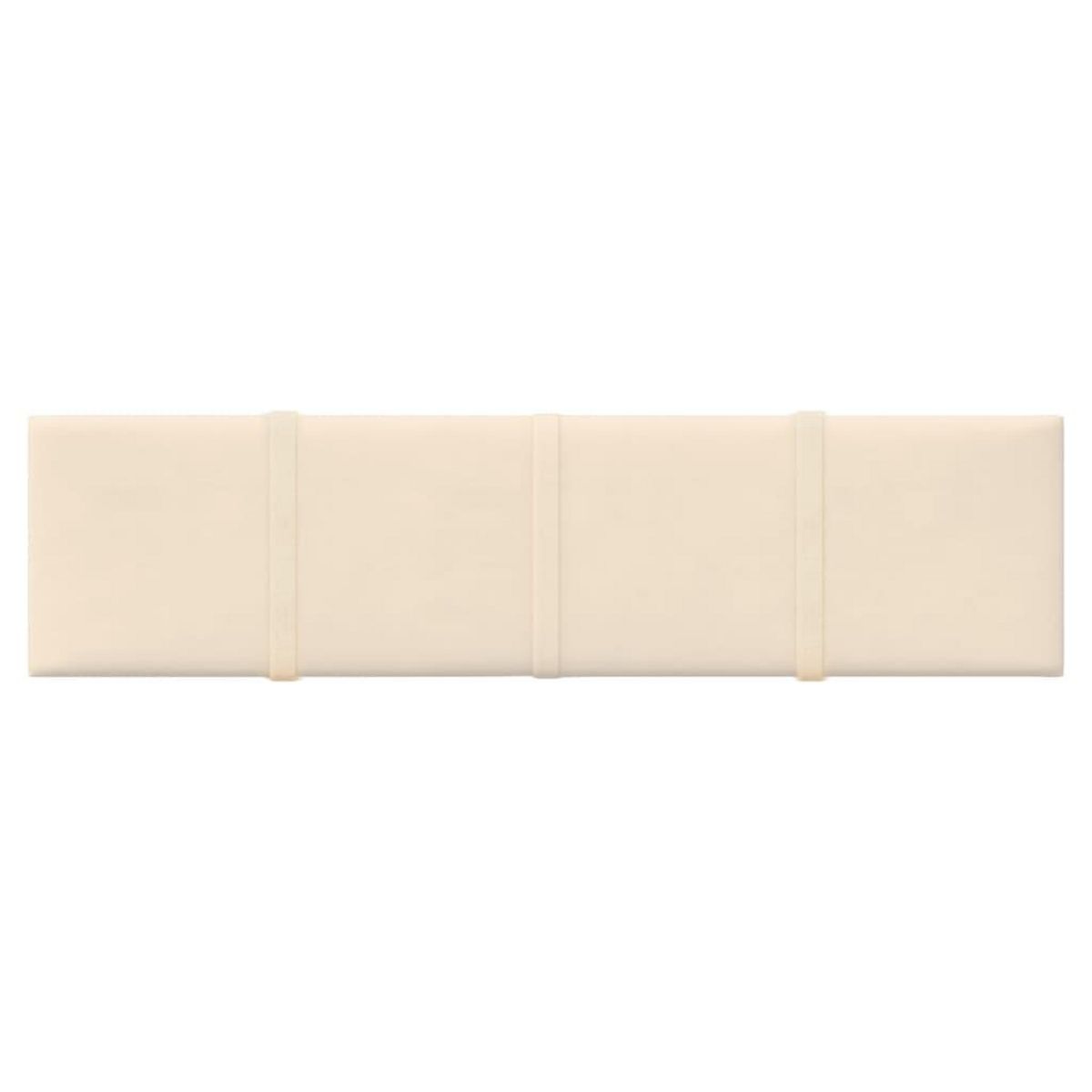 VIDAXL Panneaux muraux 12 pcs Creme 60x15 cm Velours 1,08 m^2