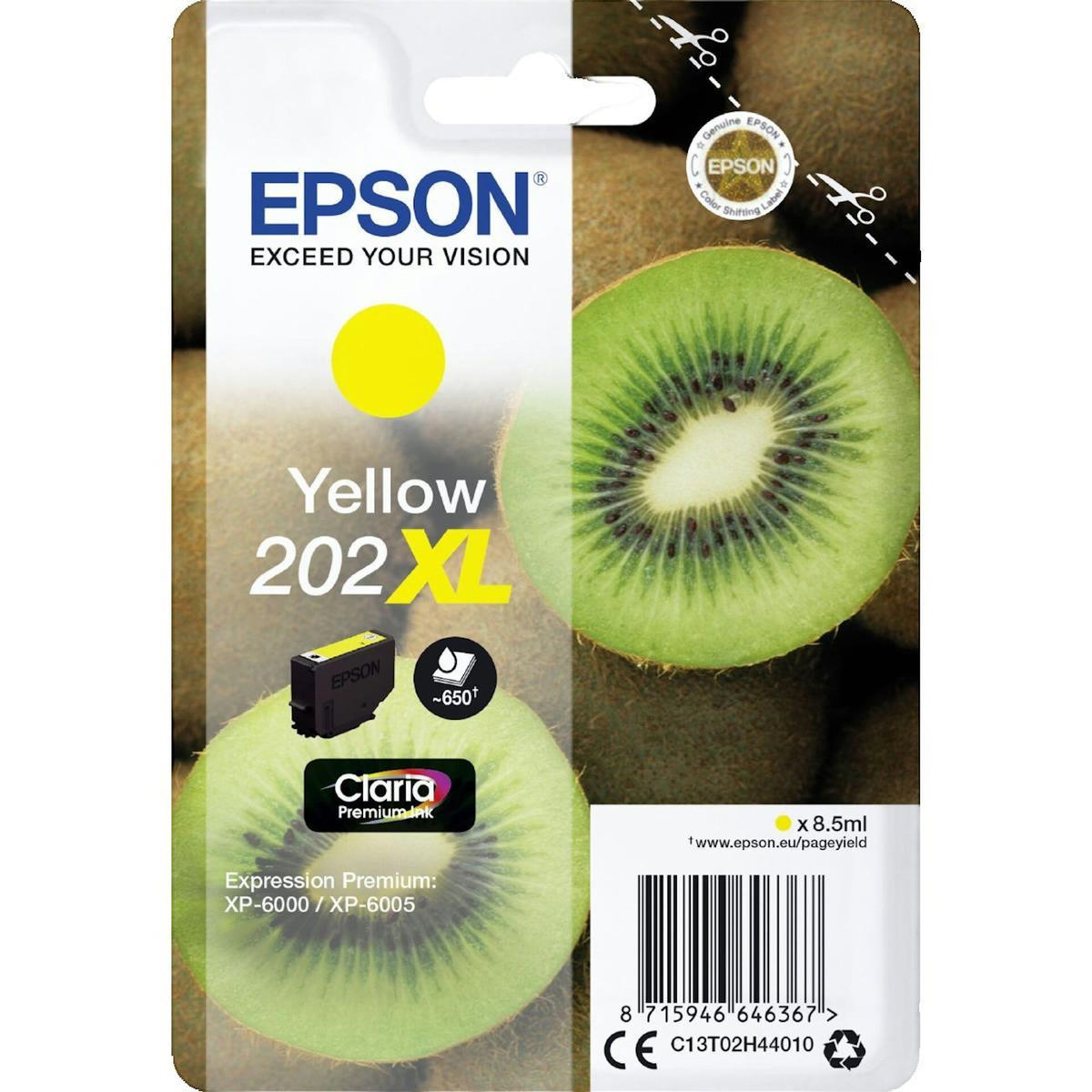 Epson Cartouche d'encre Epson Kiwi Singlepack Yellow 202XL jaune