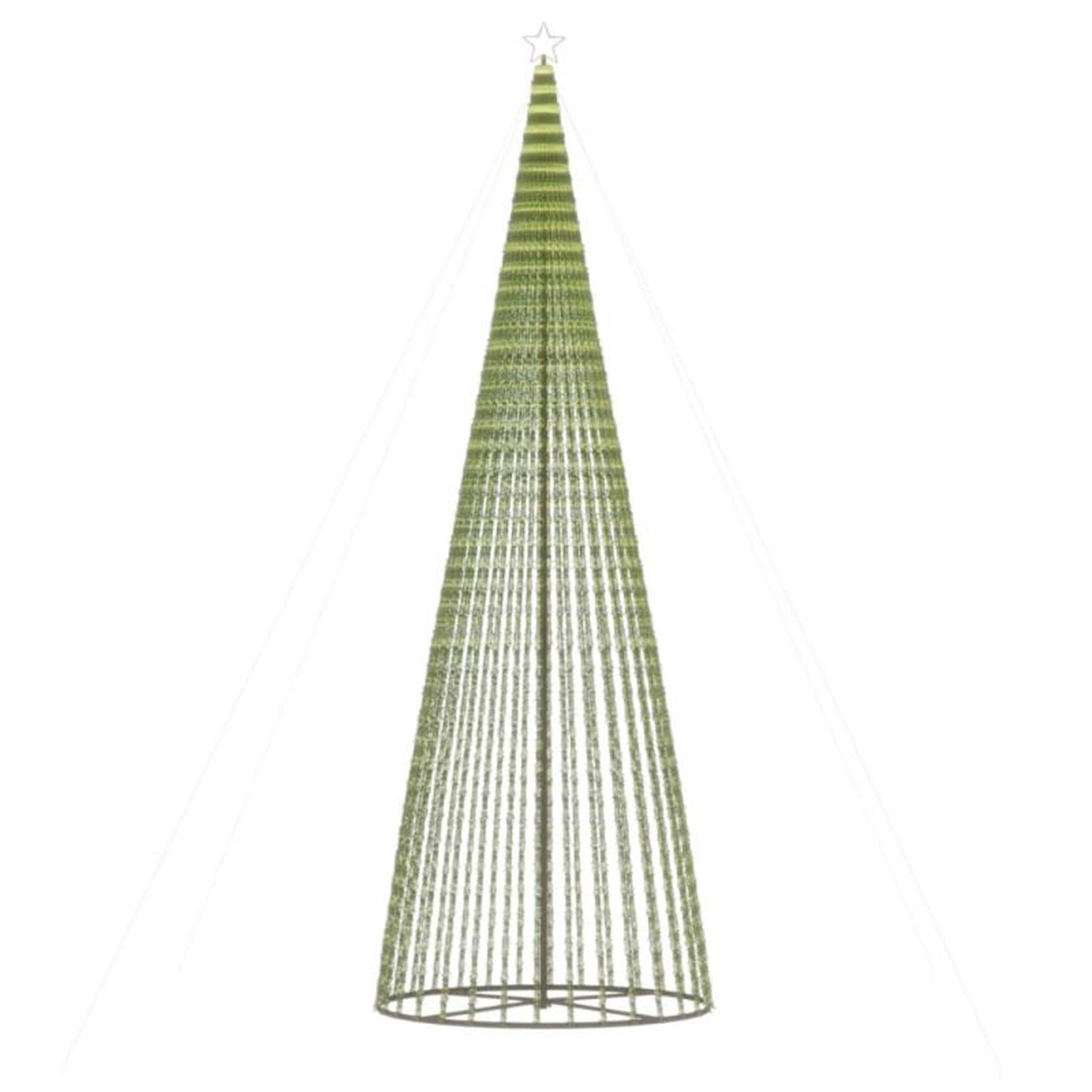 Voir la diapositive 4 : VIDAXL Sapin de Noël à LED 1544 LED blanc chaud 500 cm