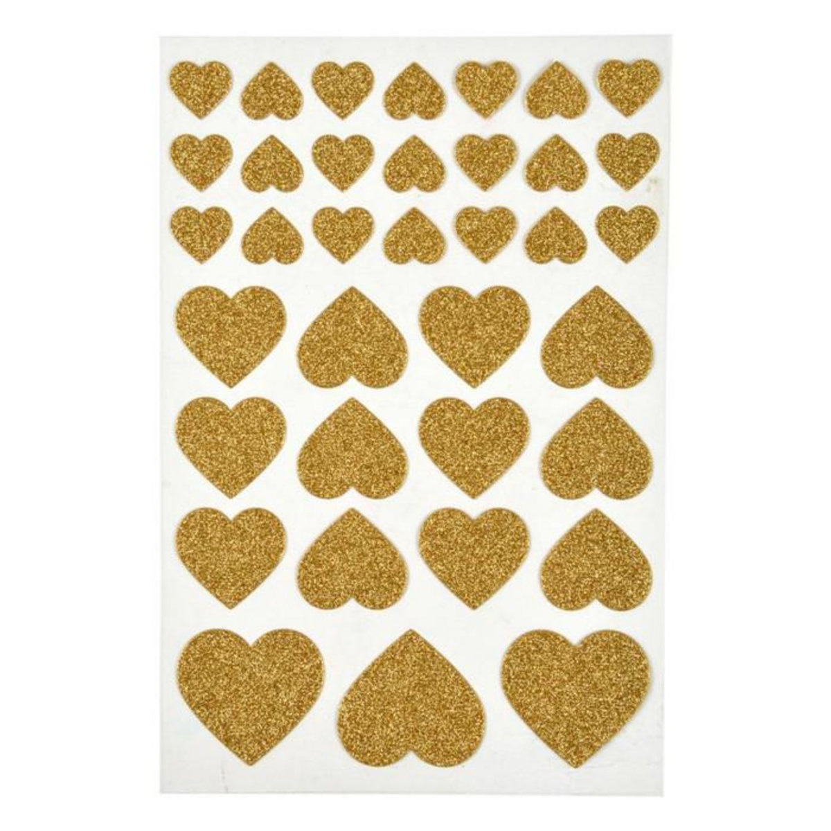 Paris Prix Lot de 36 Stickers Cœur  Glitter  Or