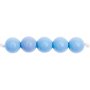 RICO DESIGN 24 Perles rondes 10 mm - bleu-gris