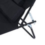 Voir la diapositive 5 : OUTSUNNY Bain de soleil pliable transat inclinable 4 positions chaise longue de lecture 3 coussins fournis noir