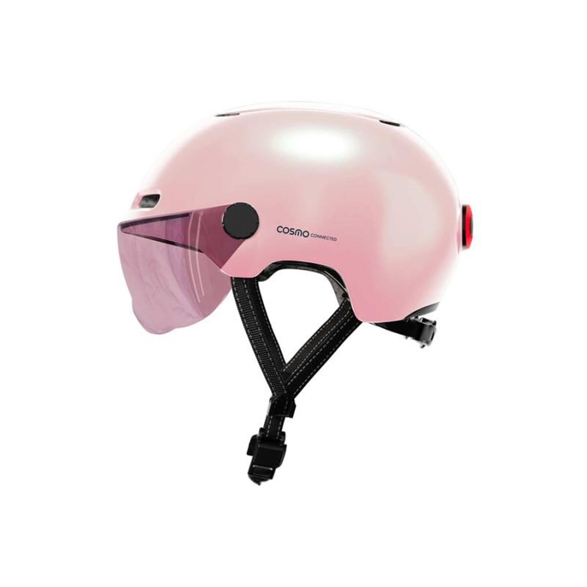COSMO CONNECTED Casque vélo Cosmo Connected Fusion+ Rose Brillant Metallise