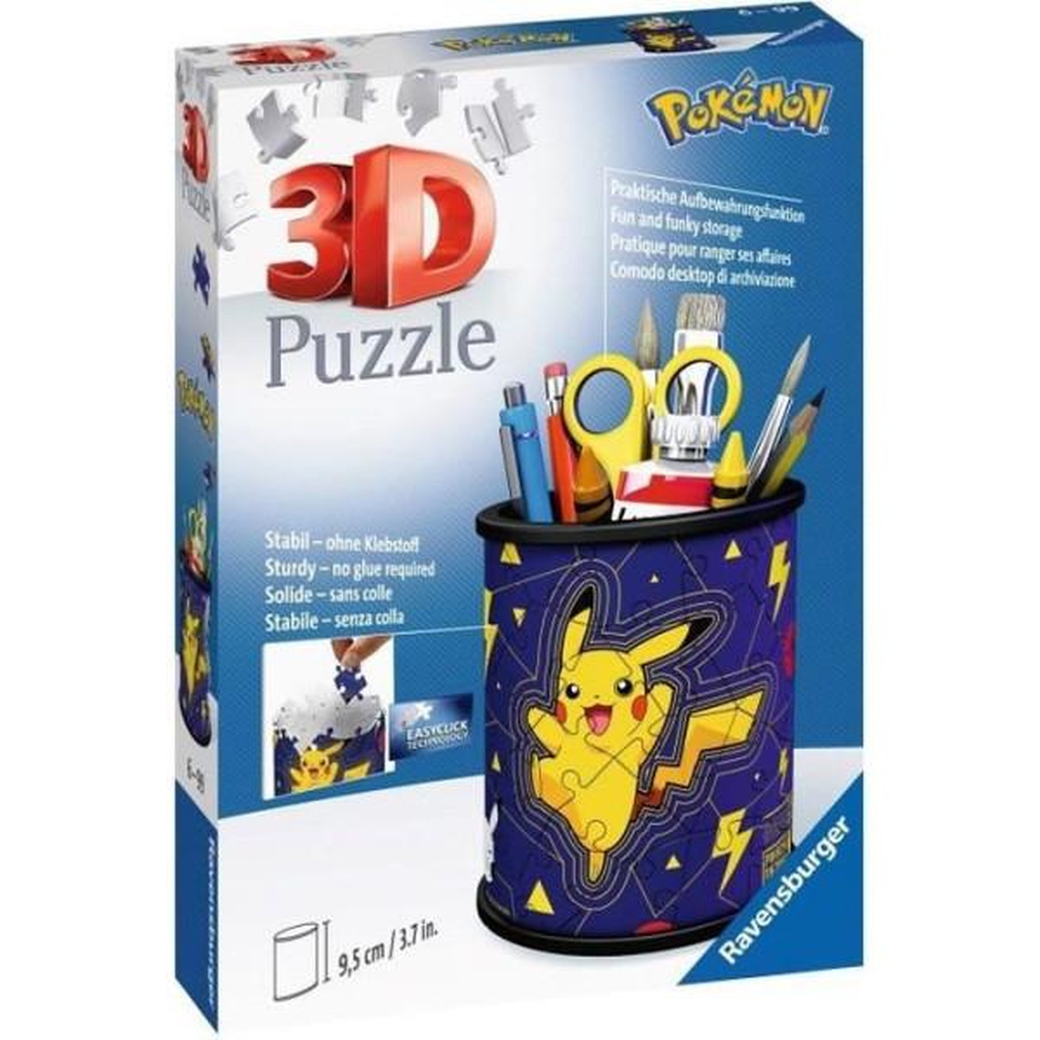 RAVENSBURGER Pot a crayons pokémon puzzle 3d ravensburger - 54 pieces - sans colle - des 6 ans